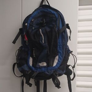 The North Face Men's Black and Blue Backpack